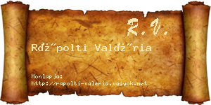 Rápolti Valéria névjegykártya