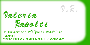 valeria rapolti business card